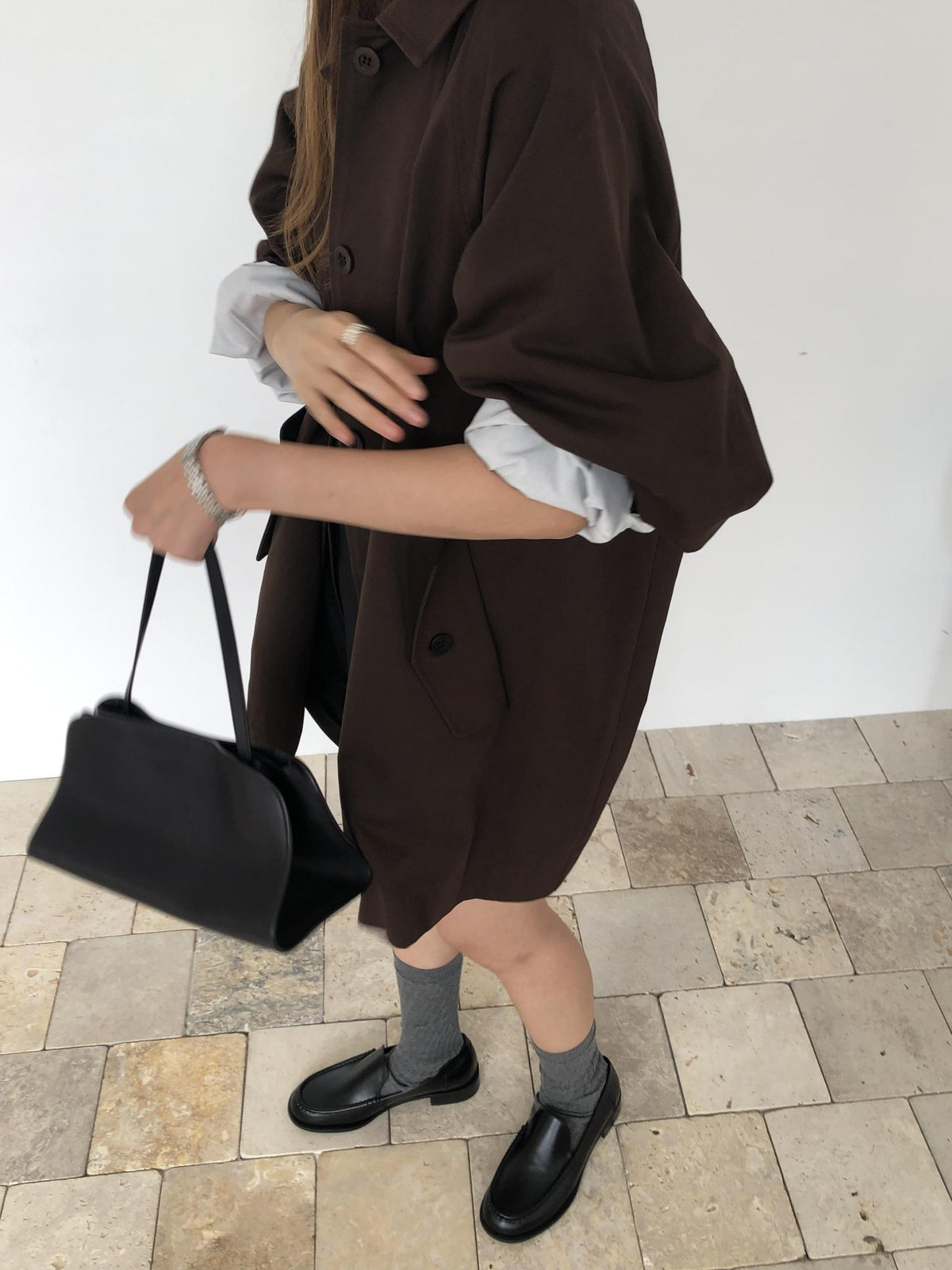 CLAIRE A-LINE HALF TRENCH COAT(2 Color) [PRE-ORDER: SHIPS IN 2 WEEKS]