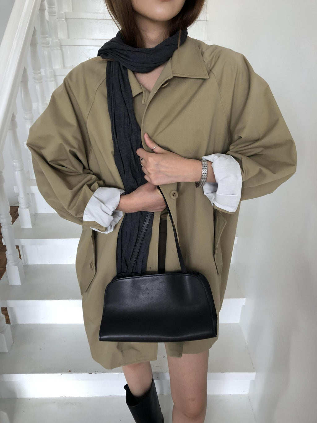 CLAIRE A-LINE HALF TRENCH COAT(2 Color) [PRE-ORDER: SHIPS IN 2 WEEKS]