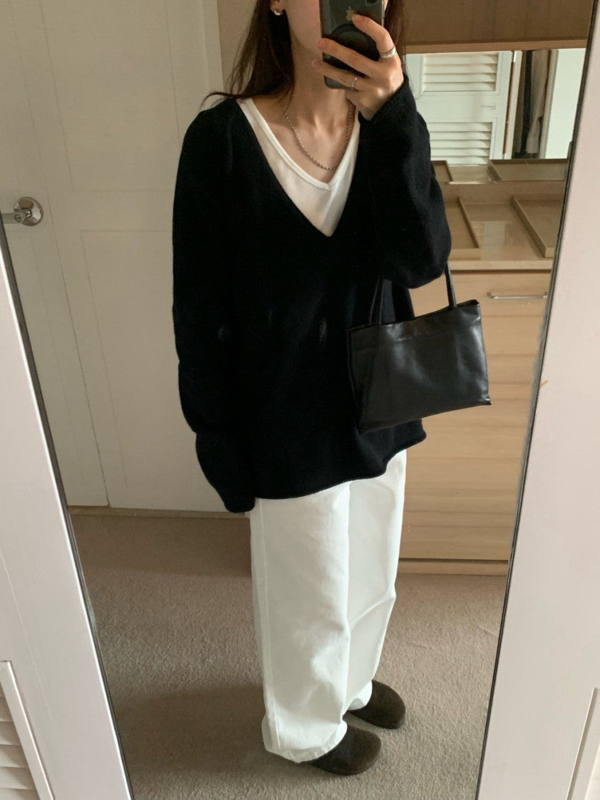 Elin V-Neck Cashmere Knit(3 Color)