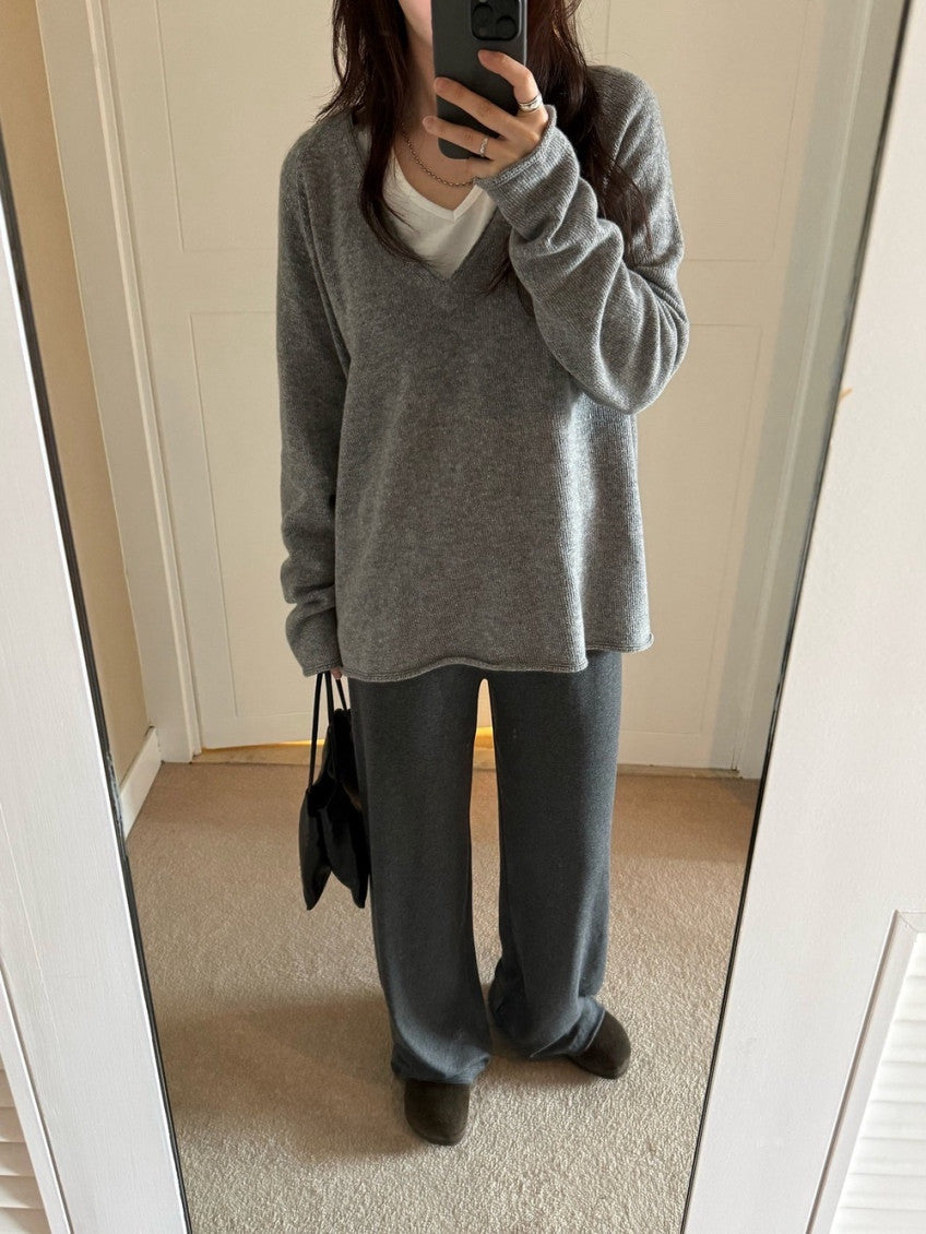 Elin V-Neck Cashmere Knit(3 Color)