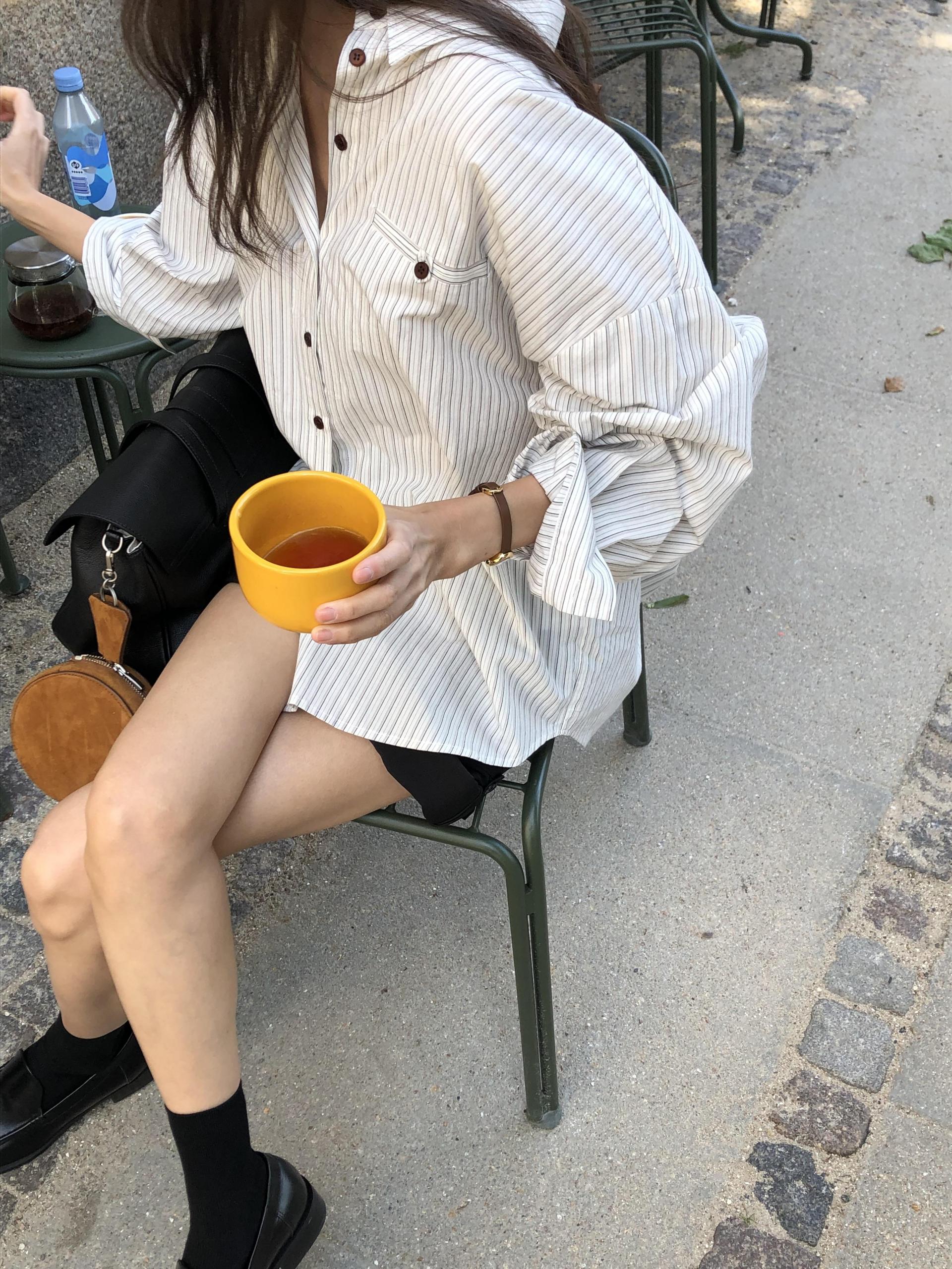 Lena Stripe Shirt (2Color) [PRE-ORDER: SHIPS IN 2 WEEKS]