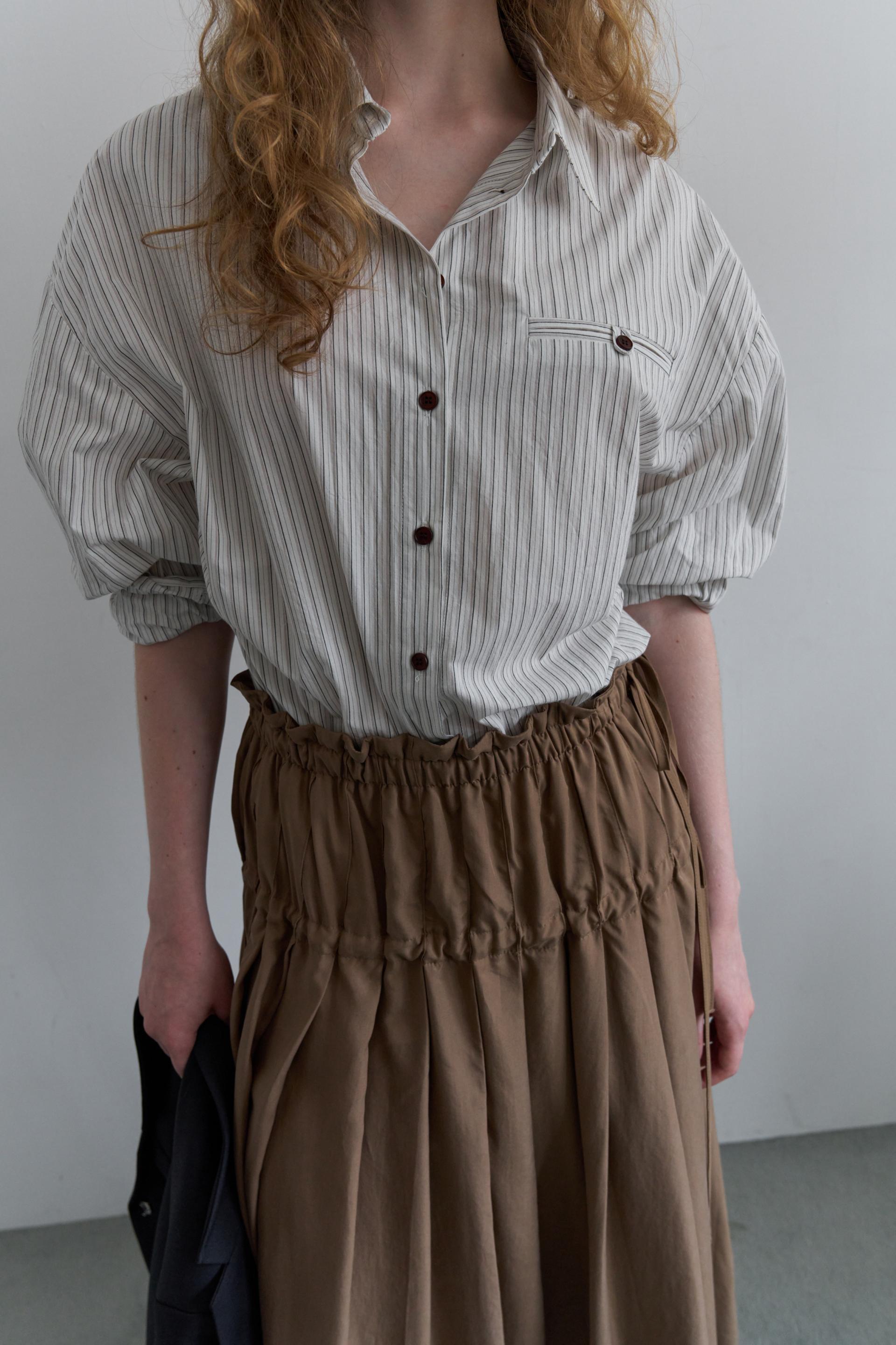 Lena Stripe Shirt (2Color) [PRE-ORDER: SHIPS IN 2 WEEKS]