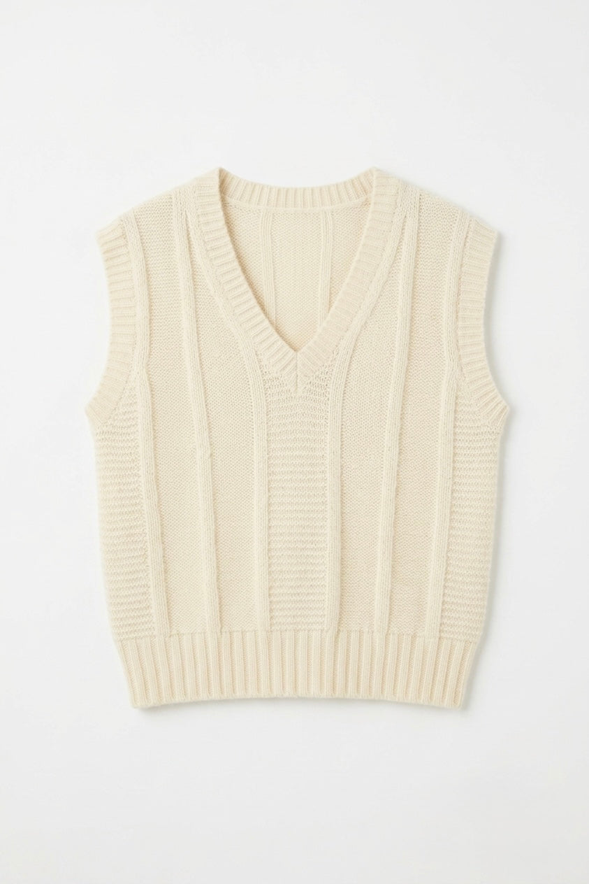 Maren Wool Cable-Knit Vest [PRE-ORDER: SHIPS IN 2 WEEKS]