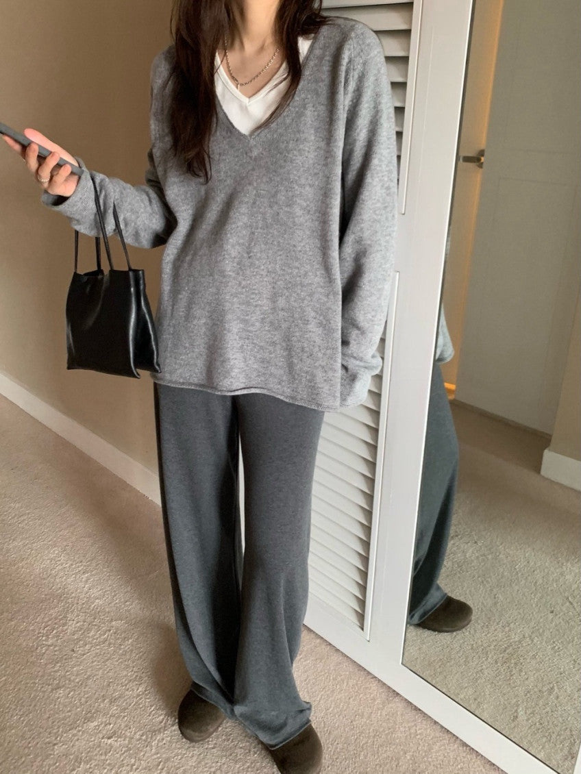Elin V-Neck Cashmere Knit(3 Color)