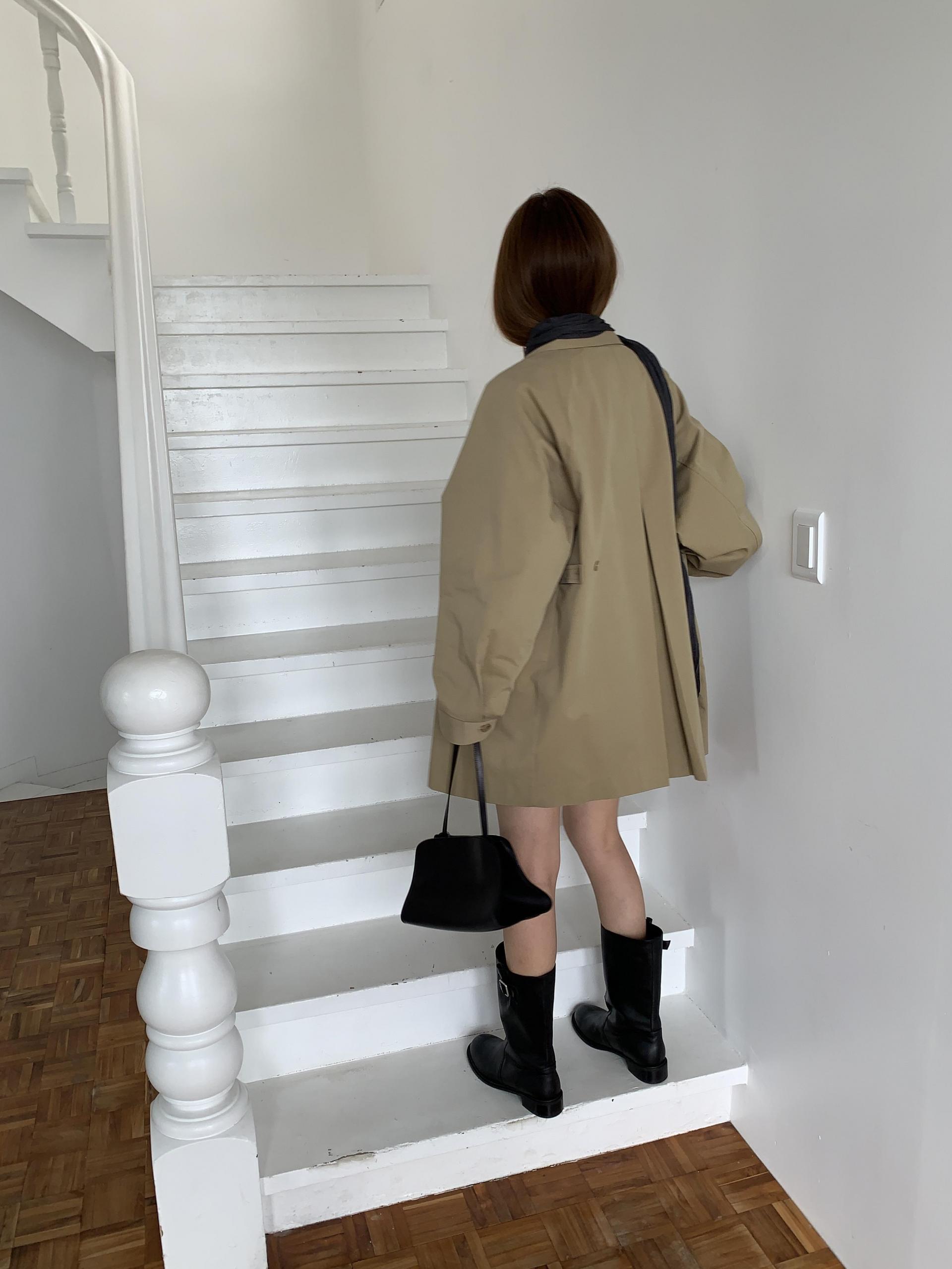 CLAIRE A-LINE HALF TRENCH COAT(2 Color) [PRE-ORDER: SHIPS IN 2 WEEKS]