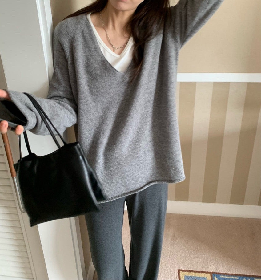 Elin V-Neck Cashmere Knit(3 Color)