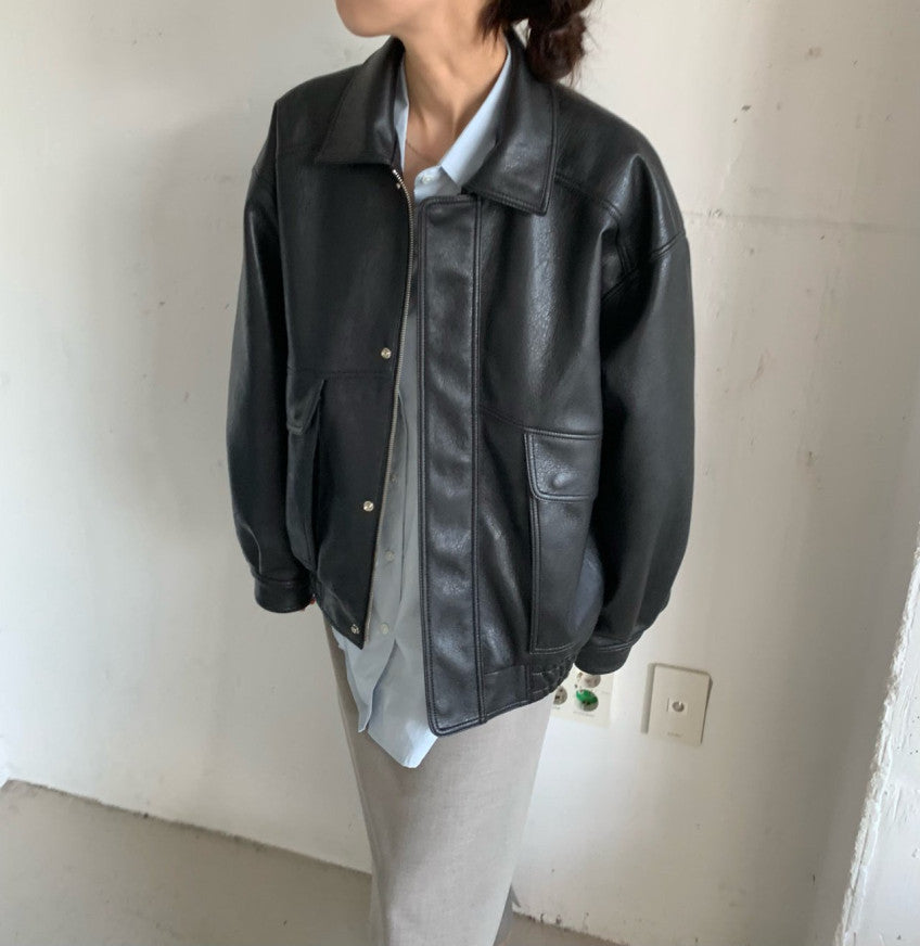 Romy Vintage Vegan Leather Jacket
