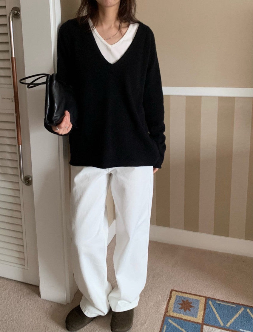 Elin V-Neck Cashmere Knit(3 Color)