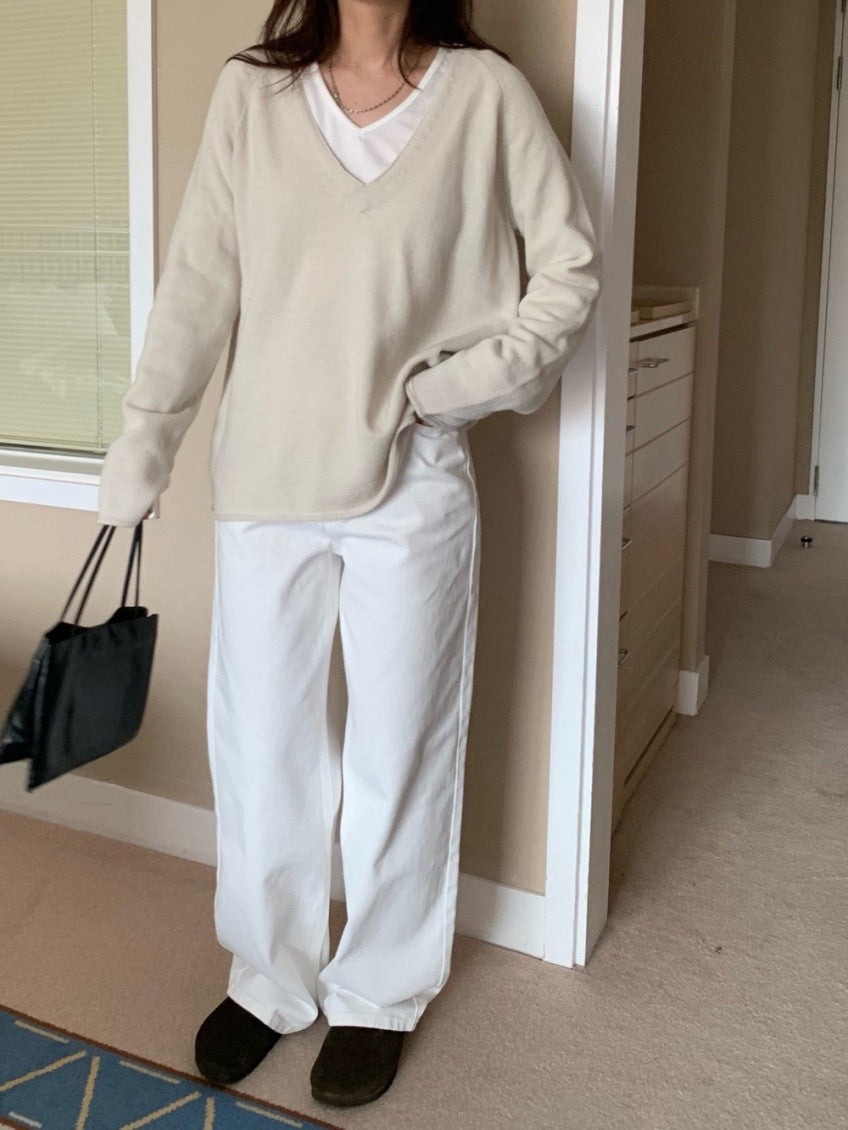 Elin V-Neck Cashmere Knit(3 Color)