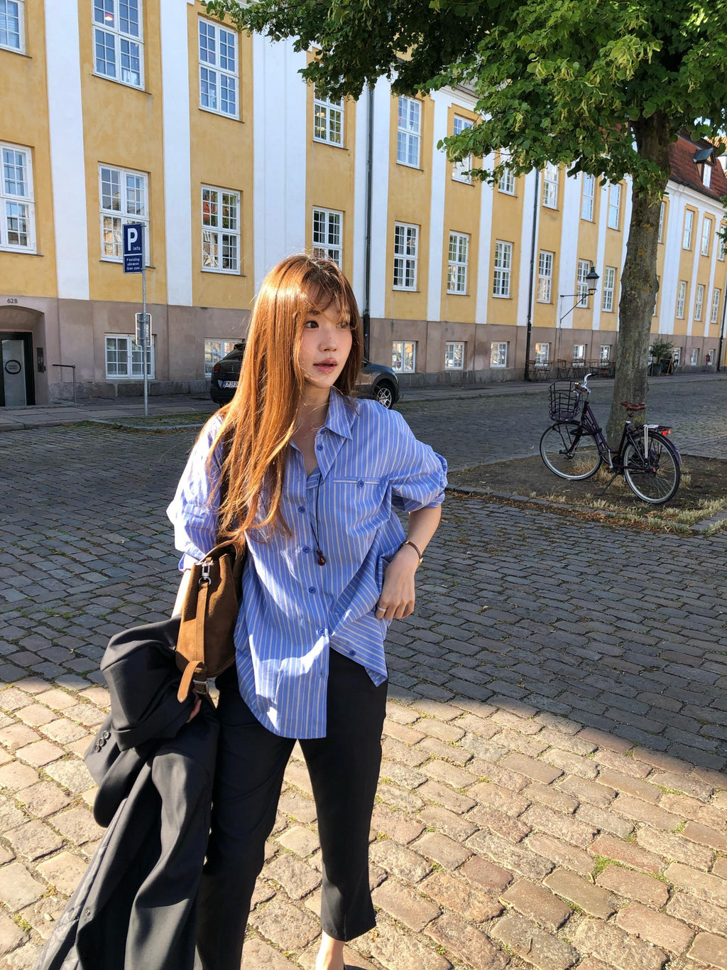 Lena Stripe Shirt (2Color) [PRE-ORDER: SHIPS IN 2 WEEKS]