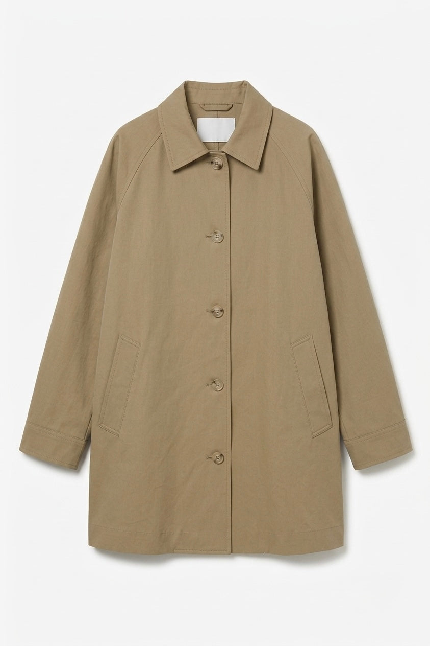 CLAIRE A-LINE HALF TRENCH COAT(2 Color) [PRE-ORDER: SHIPS IN 2 WEEKS]