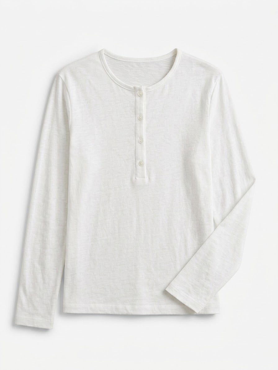 BASIC HENLEY T-SHIRT (3 Color)